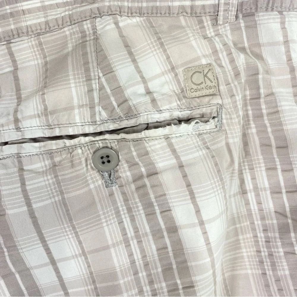 Calvin Klein Men’s Plaid Seersucker Shorts
